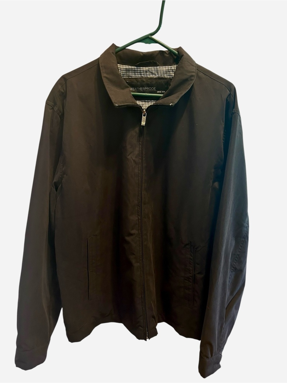 Weatherproof Men's Black Lightweight Zip Jacket Perfect for Fall